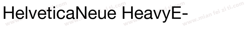 HelveticaNeue HeavyE字体转换